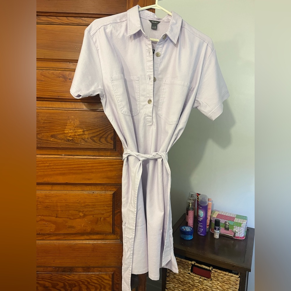 Eddie Bauer Purple hemplify utility dress
